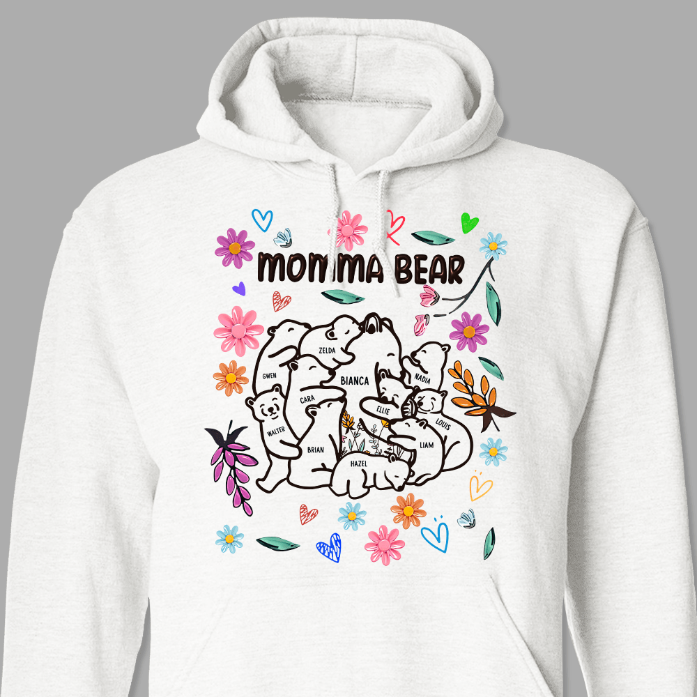 GeckoCustom Mama Bear Floral Style Birthday, Loving Gift For Mom, Grandma Shirt Personalized Gift HO82 890520