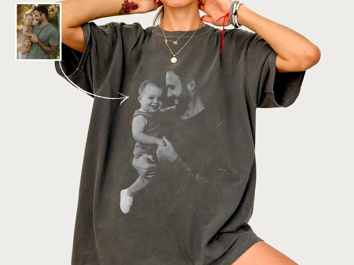 Custom Photo Dad And Kid Comfort Shirt For Father's Day TH10 170105
