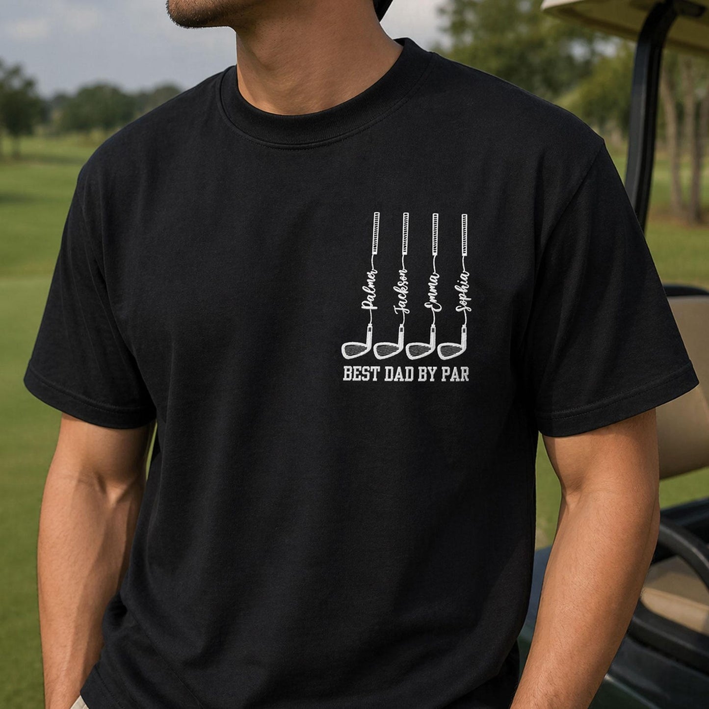 Personalized Best Dad By Par Embroidered Shirt Father Day Golf Gift HA75 921316