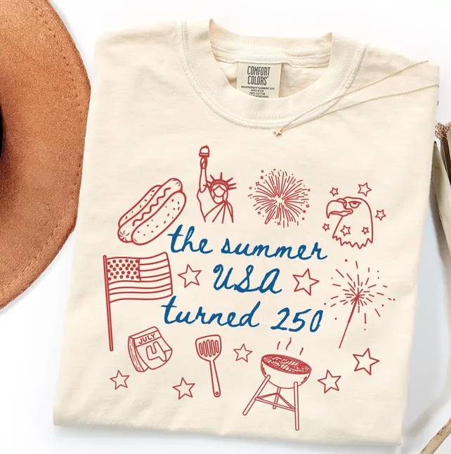 The Summer USA Turned 250 Patriotic Comfort Shirt HO82 902674