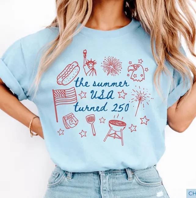 The Summer USA Turned 250 Patriotic Comfort Shirt HO82 902674