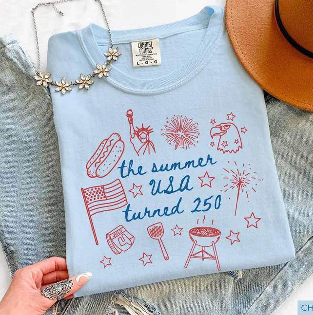 The Summer USA Turned 250 Patriotic Comfort Shirt HO82 902674
