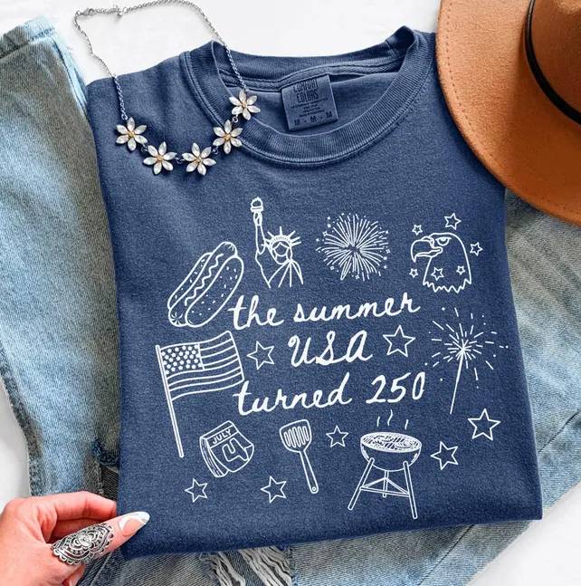 The Summer USA Turned 250 Patriotic Comfort Shirt HO82 902674