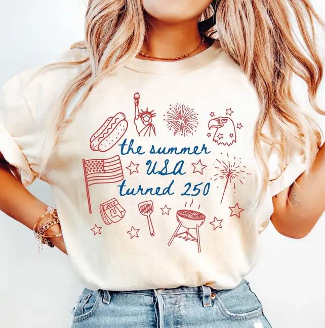 The Summer USA Turned 250 Patriotic Comfort Shirt HO82 902674