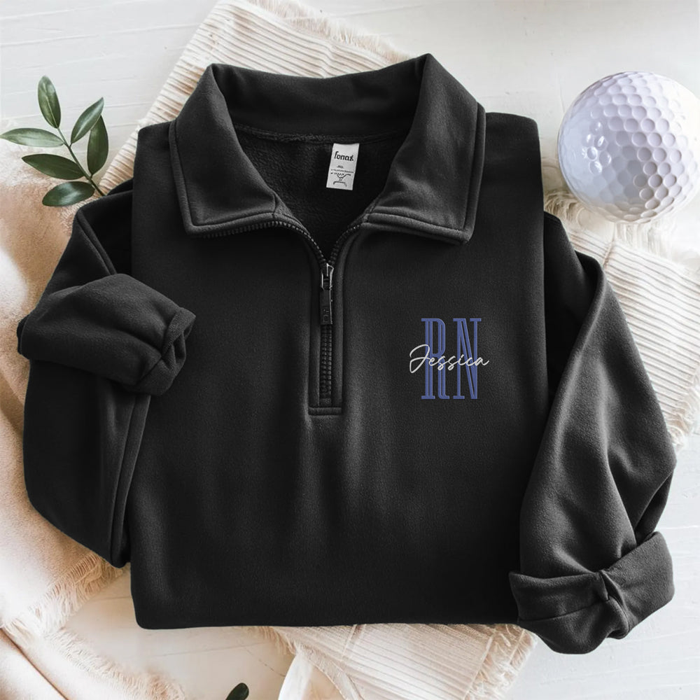 Personalized Nurse Job Title Quarter Zip Sweatshirt Gift For Nurse LM32 899125