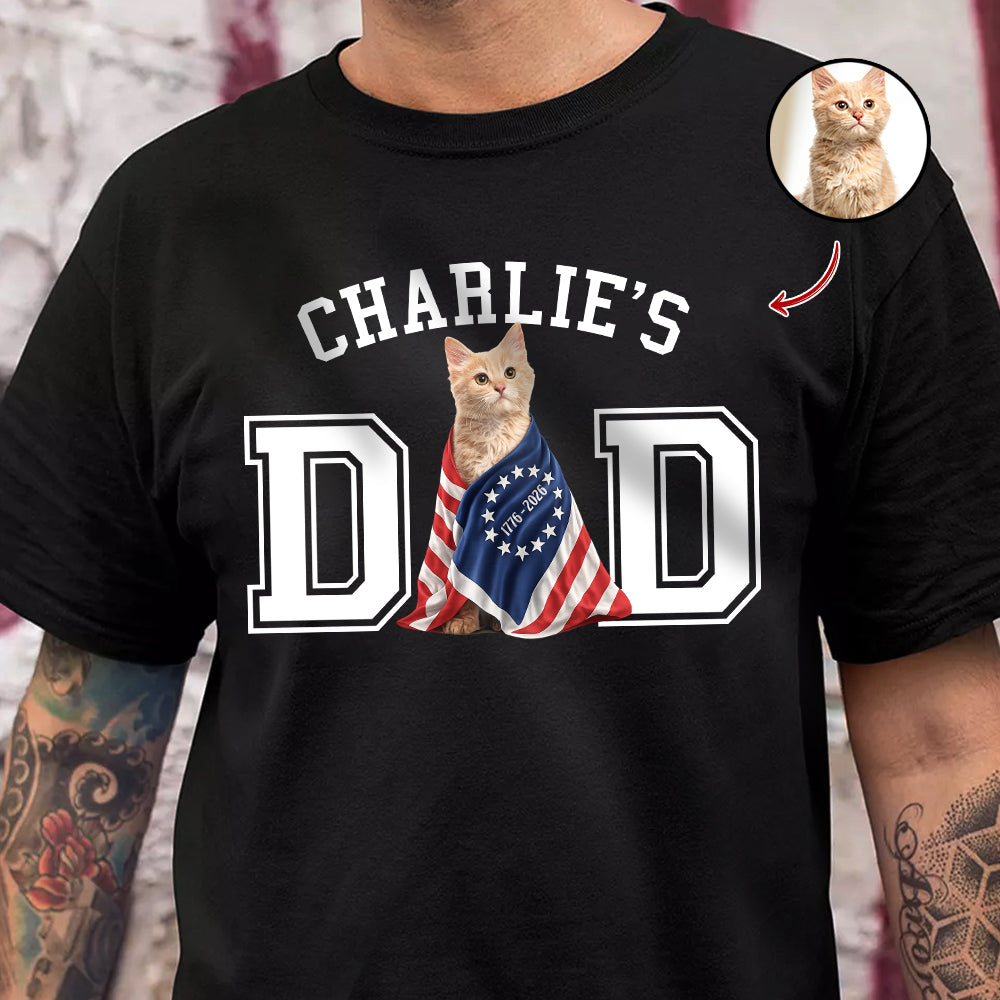 Custom Photo Dog Cat Dad With US 250 Shirt HO82 901266