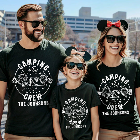 Custom Family Camping Crew Shirts 2025 - Matching Family Dark Shirts LM32 895975