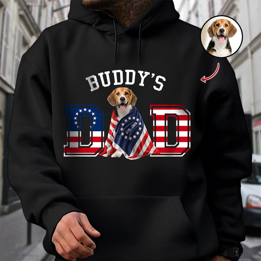 Custom Photo Dog Cat Dad With US 250 Shirt HO82 901266