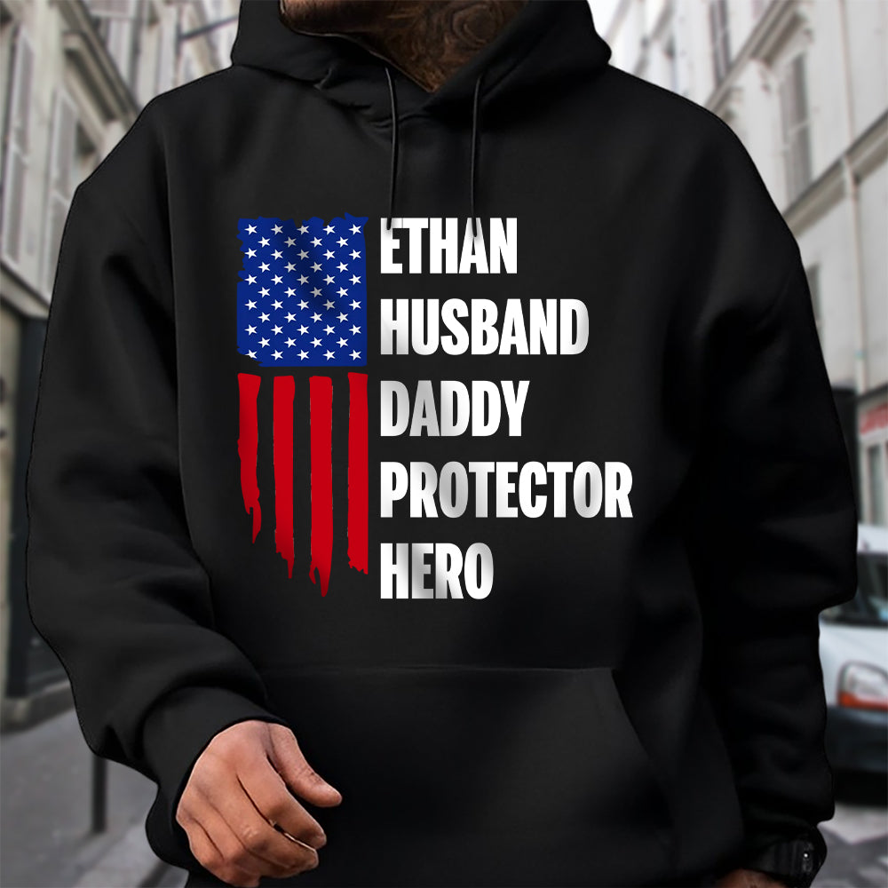 Custom Name Husband Daddy Protector Hero For Dad Shirt TH10 892937