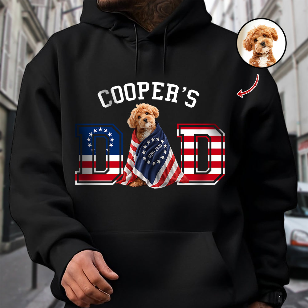 Custom Photo Dog Cat Dad With US 250 Shirt HO82 901266