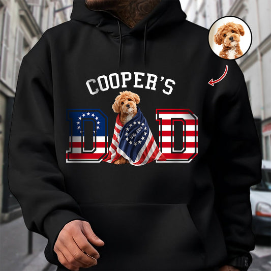 Custom Photo Dog Cat Dad With US 250 Shirt HO82 901266