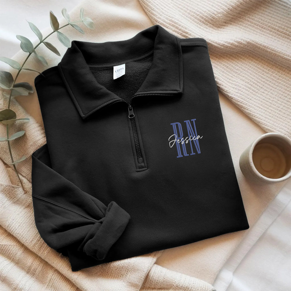 Personalized Nurse Job Title Quarter Zip Sweatshirt Gift For Nurse LM32 899125