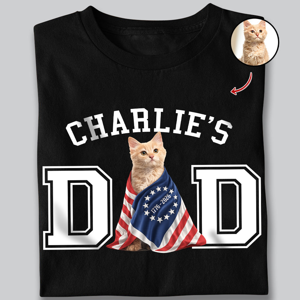 Custom Photo Dog Cat Dad With US 250 Shirt HO82 901266