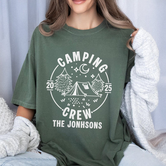 Custom Family Camping Crew Shirts 2025 - Matching Family Comfort Color Shirt LM32 895981