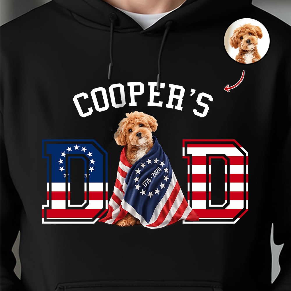 Custom Photo Dog Cat Dad With US 250 Shirt HO82 901266