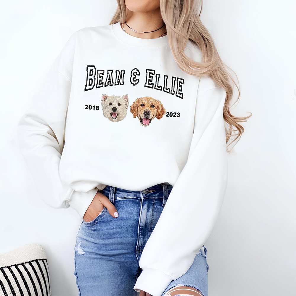 Custom Pet Portrait Embroidered Shirt ¨C Personalized Gift for Dog Lovers, Pet Owners, Dog Moms LM32 899761