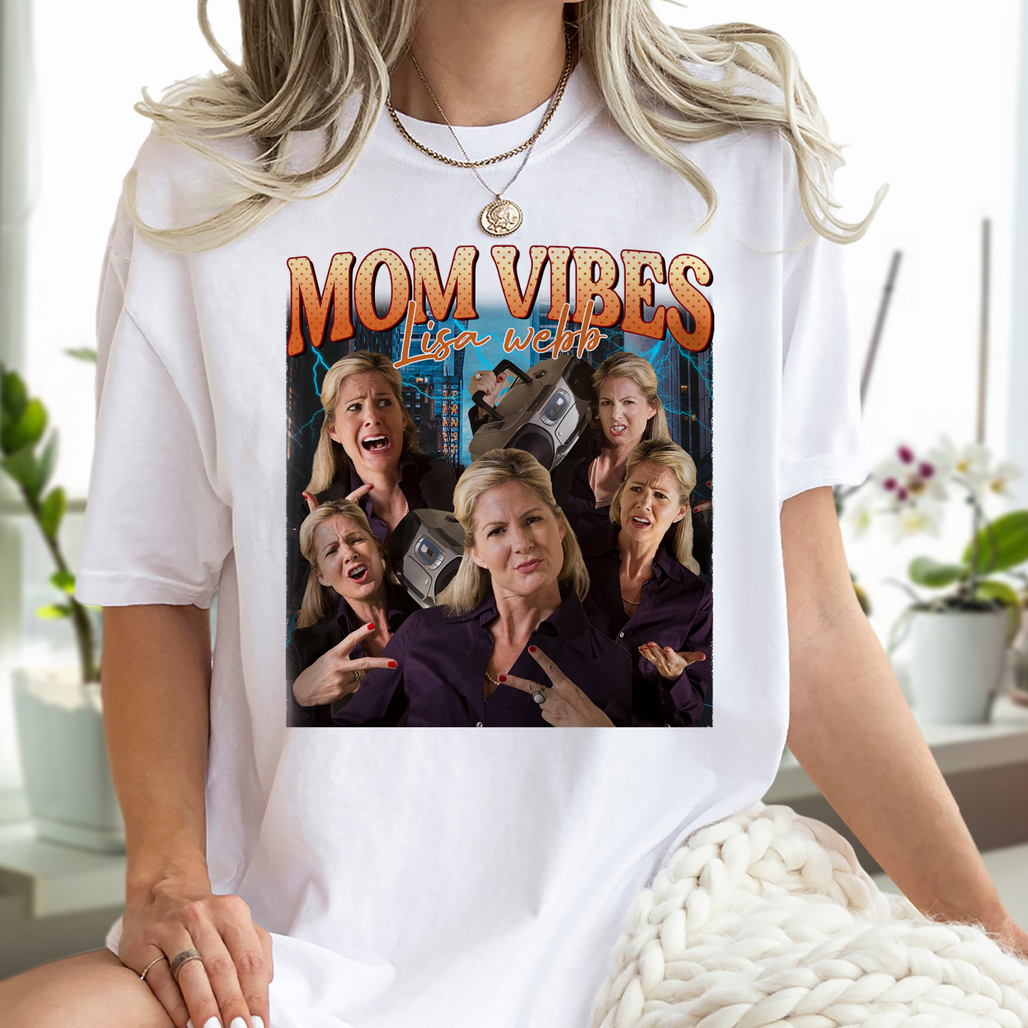 Custom Photo Mom Vibes - Personalized Cool Moms Club Retro Style Birght Shirt CH07 895346