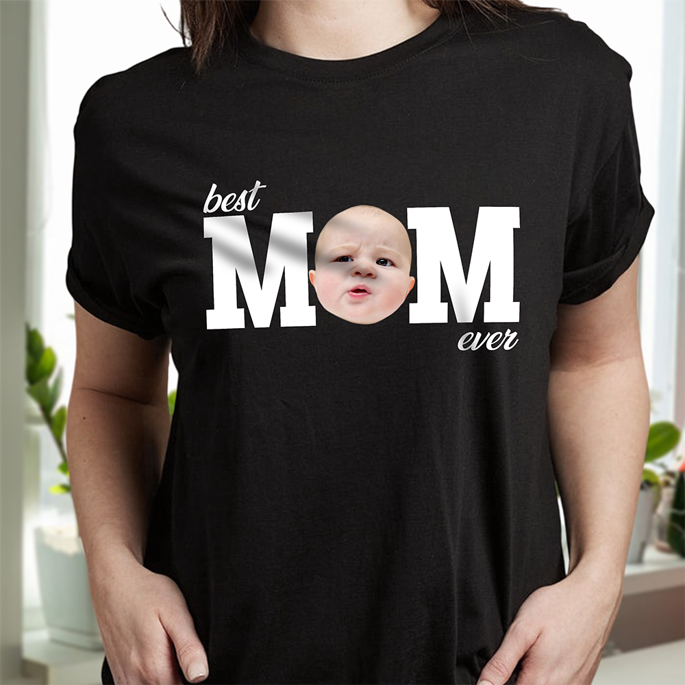 Custom Photo Best Dad Ever, Best Mom Ever Dark Shirt HA75 921110
