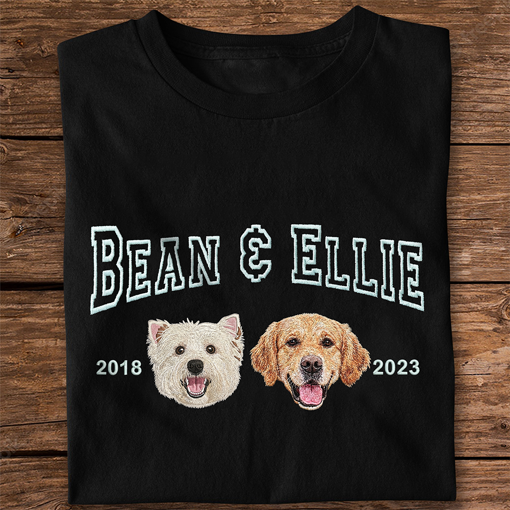 Custom Pet Portrait Embroidered Shirt ¨C Personalized Gift for Dog Lovers, Pet Owners, Dog Moms LM32 899761