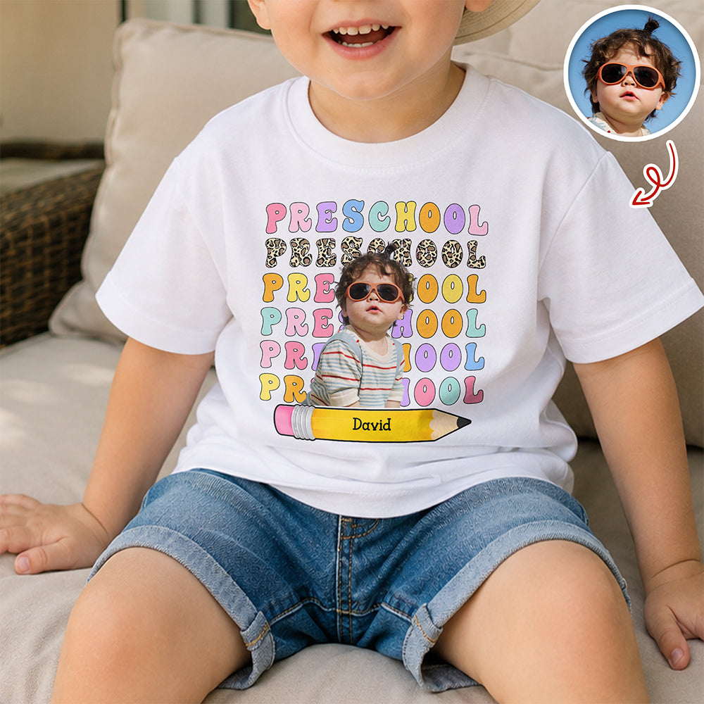 Custom Photo Preschool Kid Shirt - Cute Back To School Keepsake TH10 170307