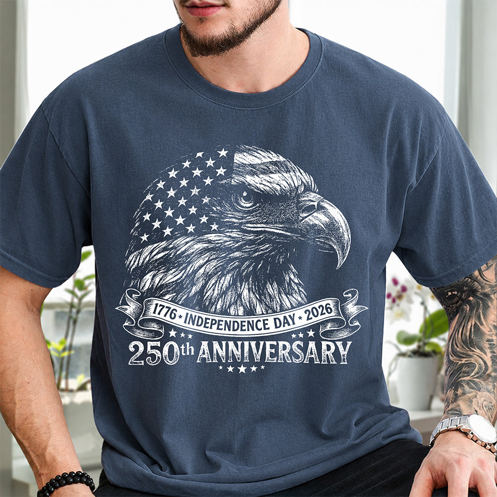 Personalized Vintage Bald Eagle USA 250 Independence Day Comfort Shirt LM32 669041