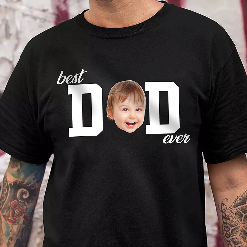 Custom Photo Best Dad Ever, Best Mom Ever Dark Shirt HA75 921110