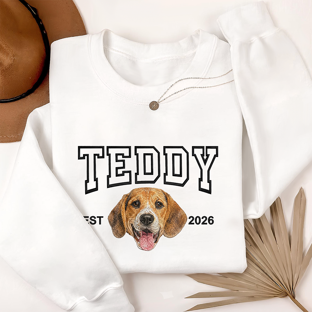 Custom Pet Portrait Embroidered Shirt ¨C Personalized Gift for Dog Lovers, Pet Owners, Dog Moms LM32 899761