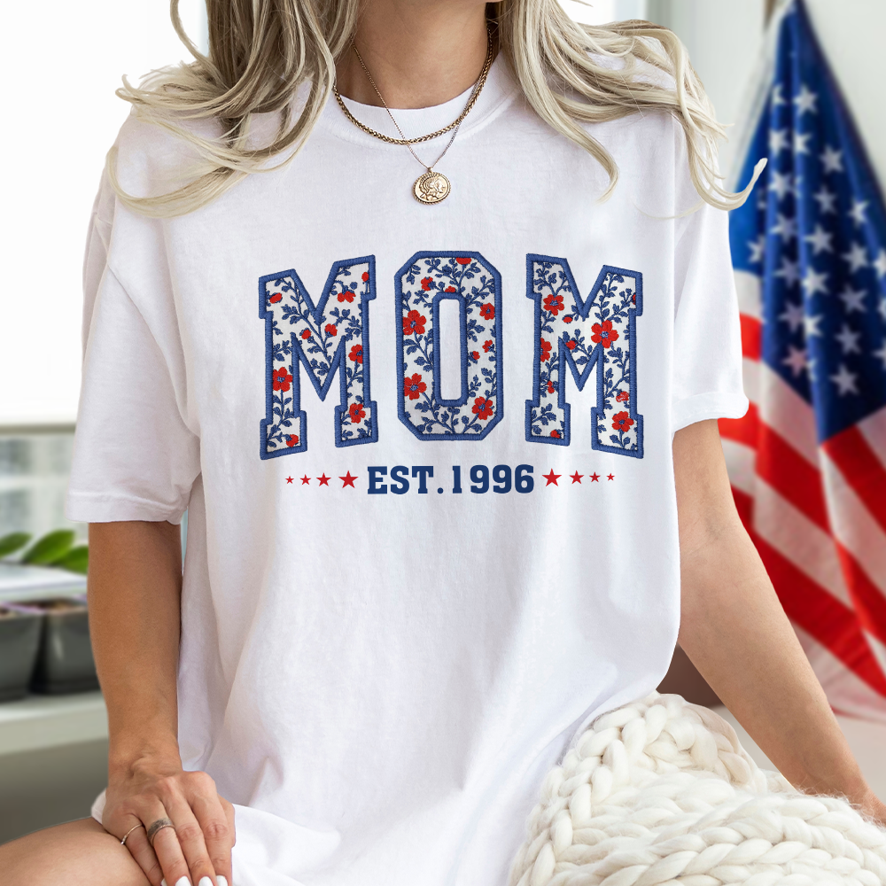 Personalized Floral Dad Mom USA Est Year Bright Shirt LM32 895475