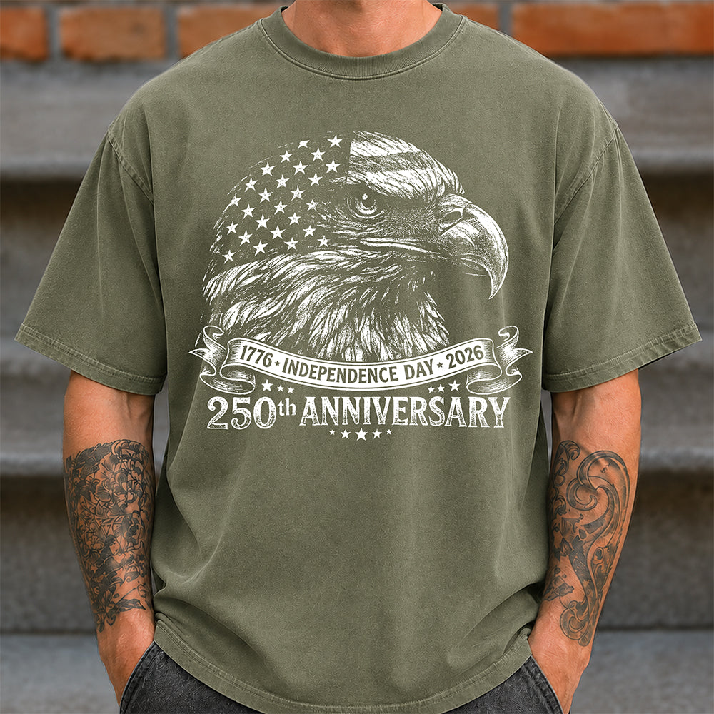 Personalized Vintage Bald Eagle USA 250 Independence Day Comfort Shirt LM32 669041