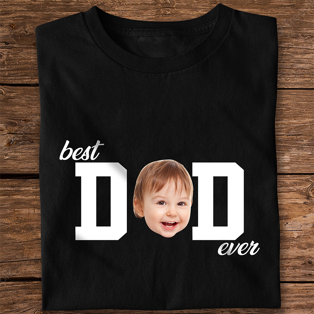 Custom Photo Best Dad Ever, Best Mom Ever Dark Shirt HA75 921110