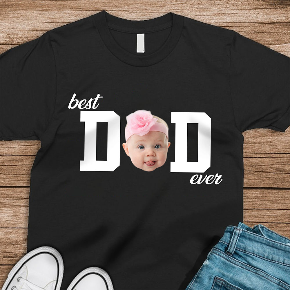 Custom Photo Best Dad Ever, Best Mom Ever Dark Shirt HA75 921110