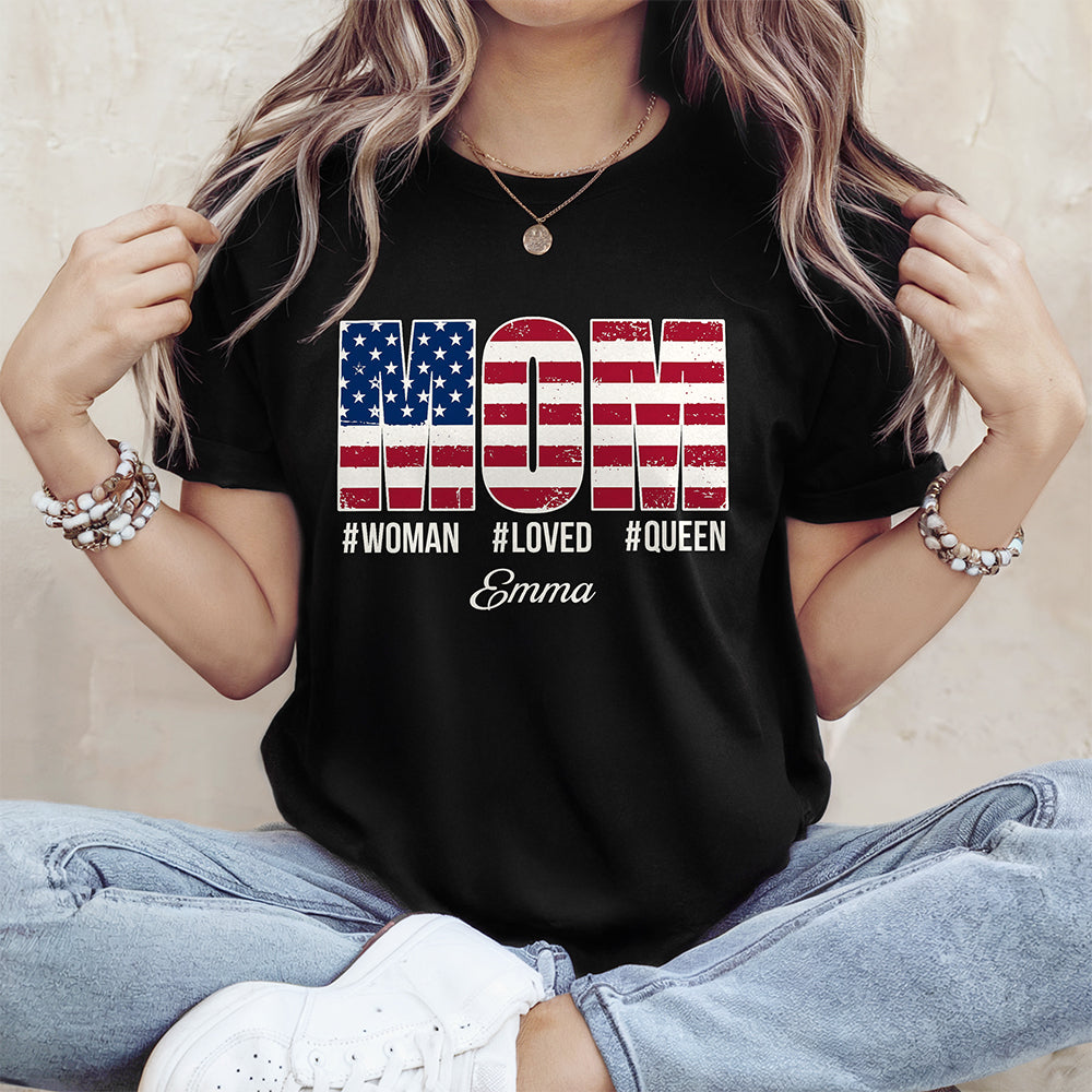 Custom Name Mom Woman Loved Queen Dark Shirt ¨C Personalized Mother's Day Gift TH10 169195