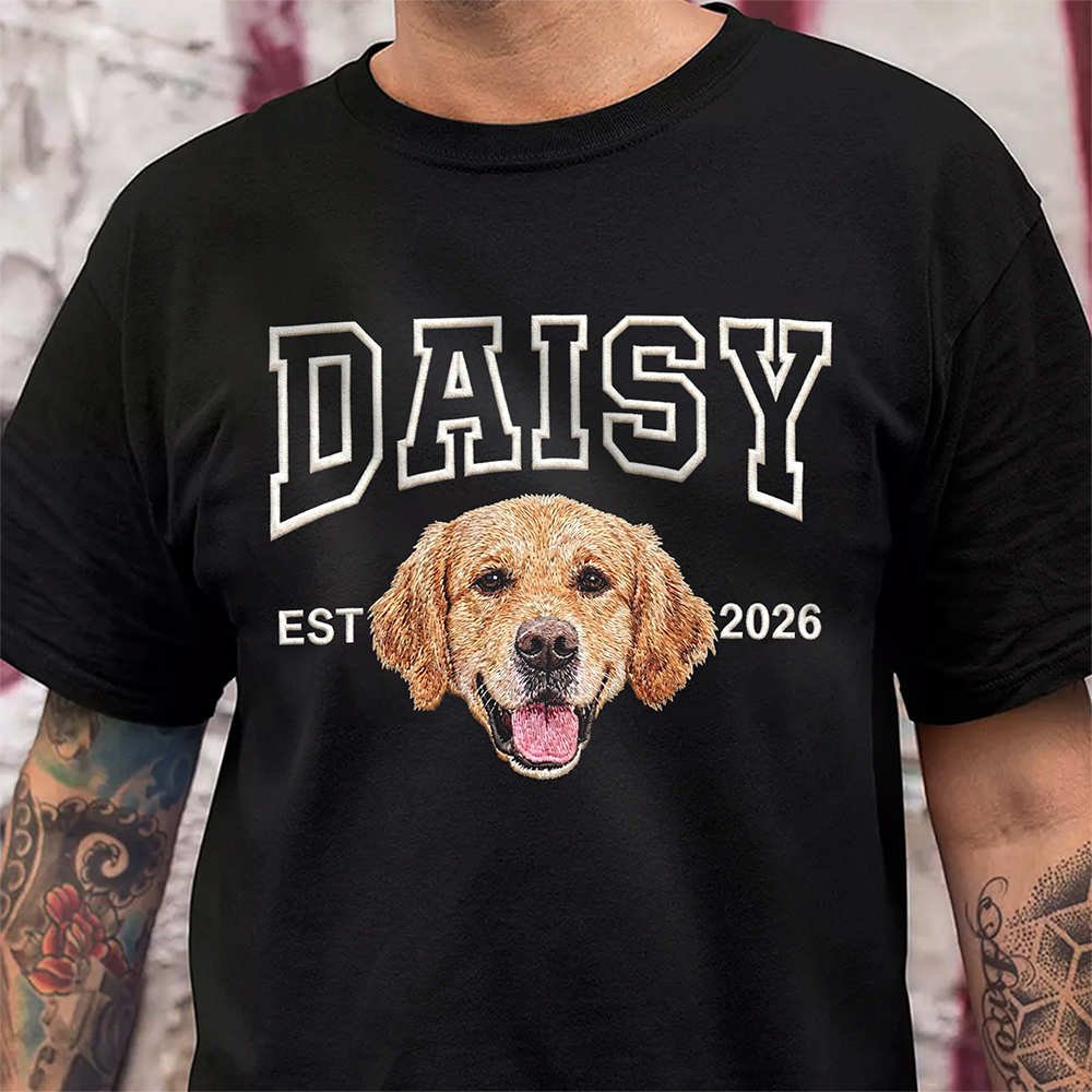 Custom Pet Portrait Embroidered Shirt ¨C Personalized Gift for Dog Lovers, Pet Owners, Dog Moms LM32 899761