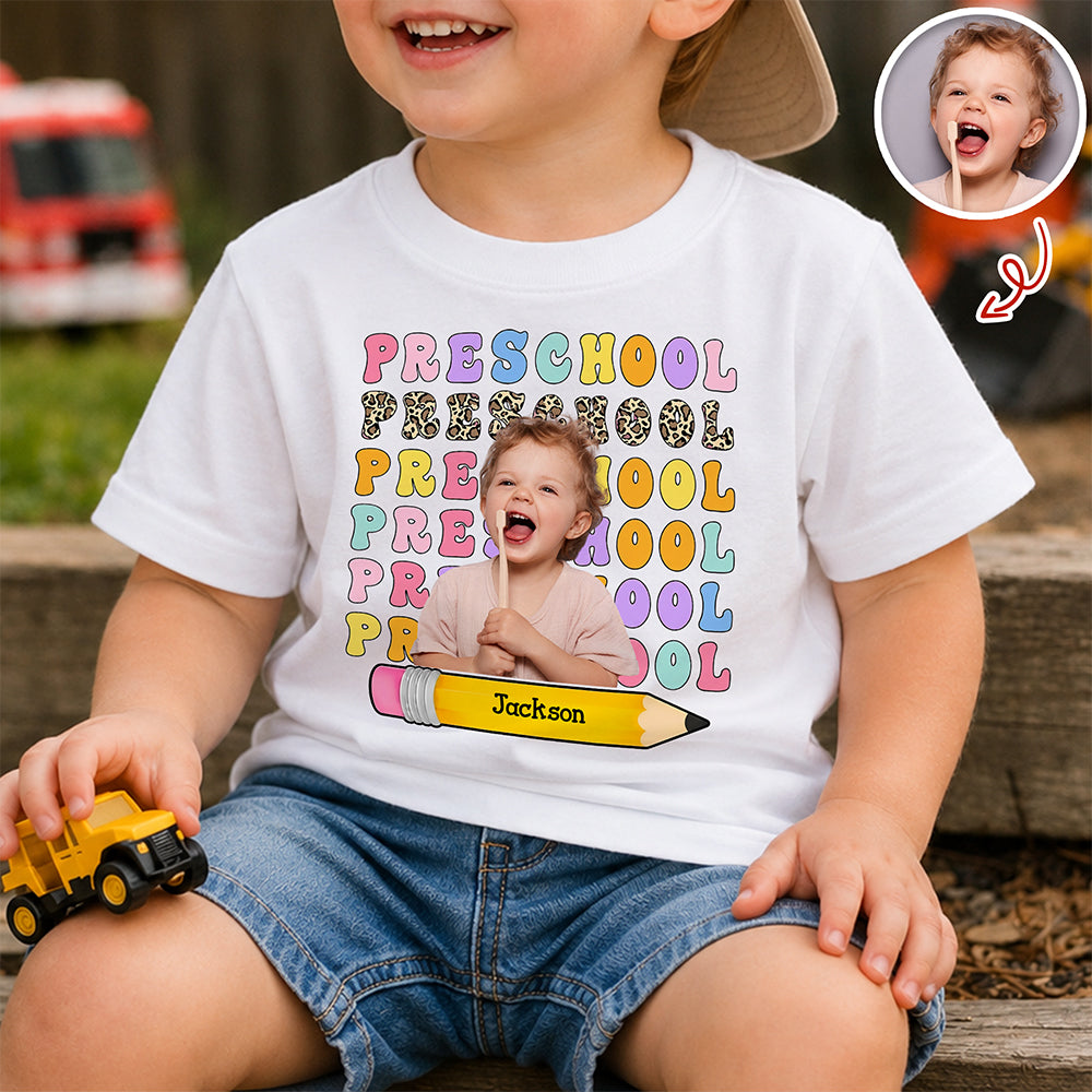 Custom Photo Preschool Kid Shirt - Cute Back To School Keepsake TH10 170307