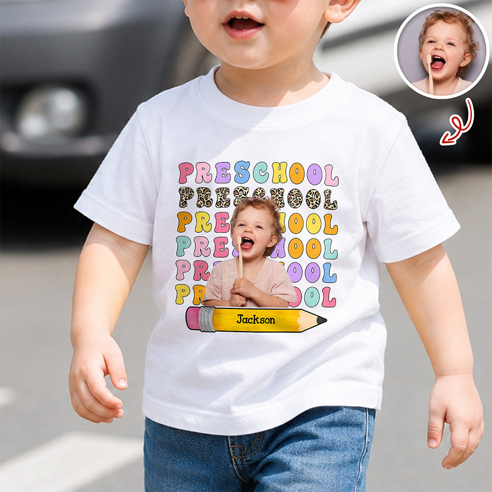 Custom Photo Preschool Kid Shirt - Cute Back To School Keepsake TH10 170307