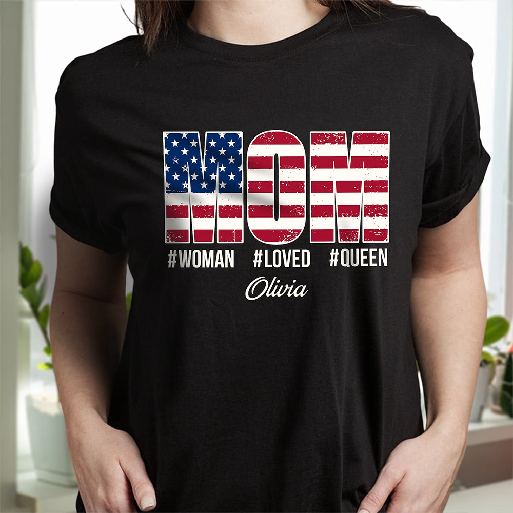 Custom Name Mom Woman Loved Queen Dark Shirt ¨C Personalized Mother's Day Gift TH10 169195