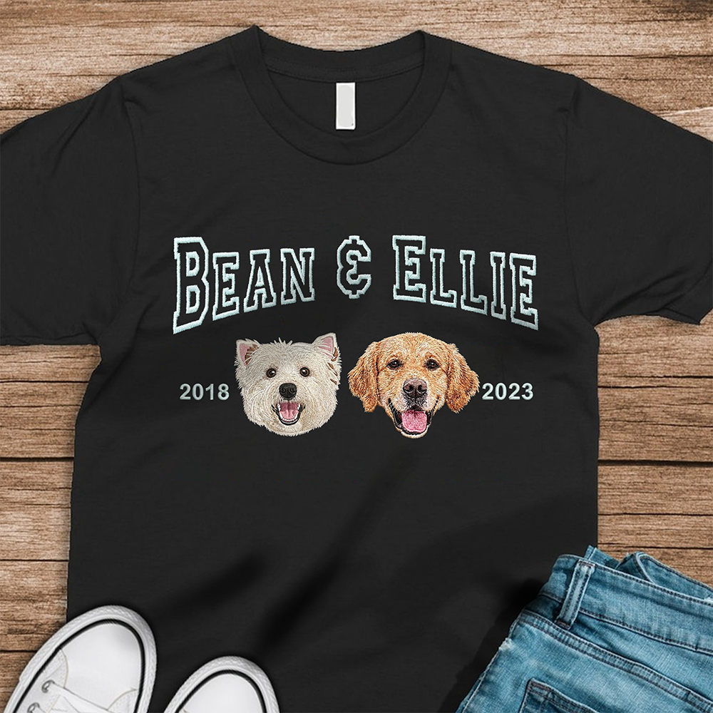Custom Pet Portrait Embroidered Shirt ¨C Personalized Gift for Dog Lovers, Pet Owners, Dog Moms LM32 899761